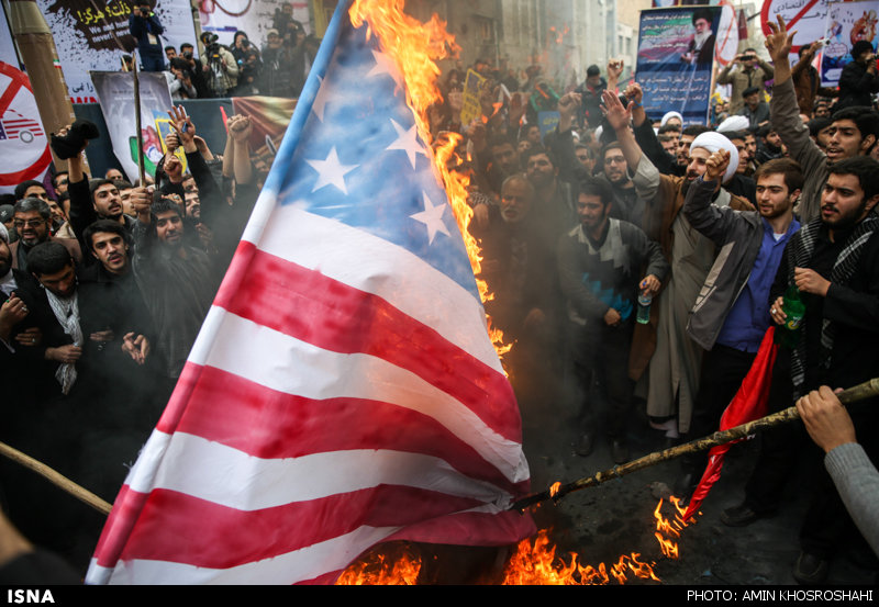 Gängige Praxis bei den antiamerikanischen Demonstrationen im Iran